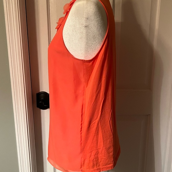 Ann Taylor Coral Color Sheer Tank-Size Small - Picture 4 of 9